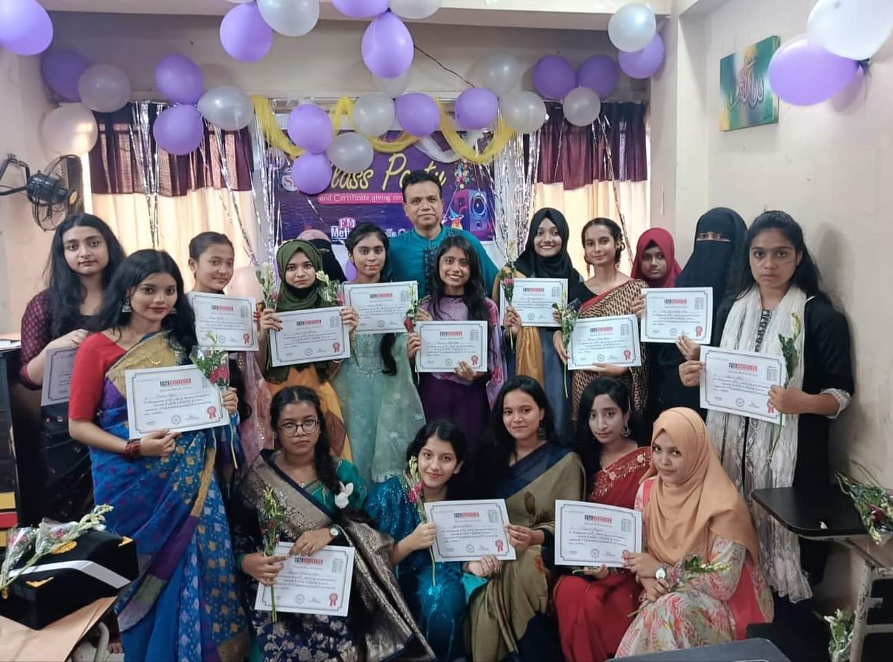 Spoken certificate giving ceremony 