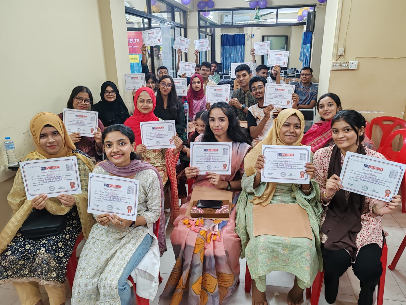 Spoken certificate giving ceremony 